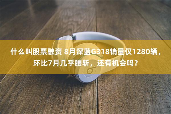 什么叫股票融资 8月深蓝G318销量仅1280辆，环比7月几乎腰斩，还有机会吗？